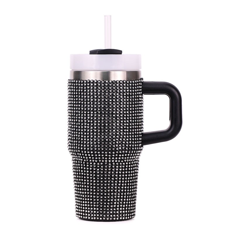 14 oz rustfrit stål tumbler rhinestones design